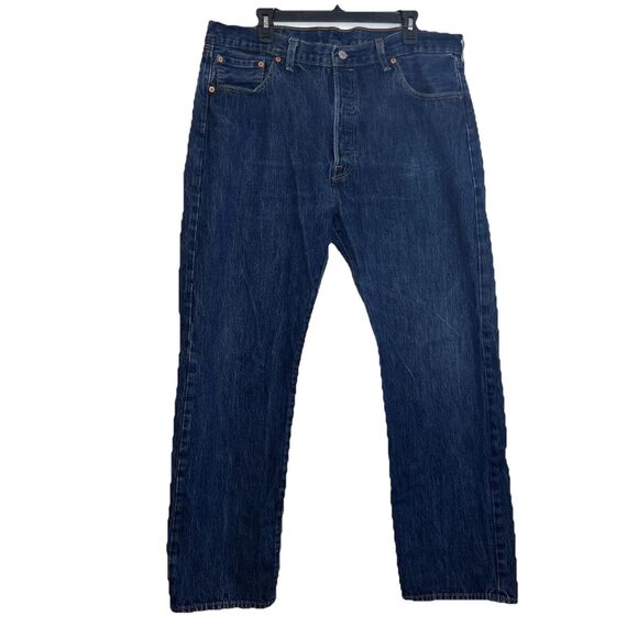 Levi's 501 Button Fly Straight Leg Jeans Blue S40168 - Men's 40x32 - Picture 1 of 11
